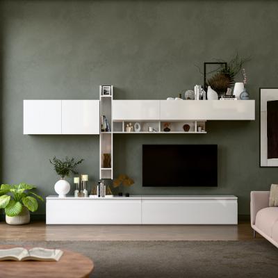 The Range Murcia Wall Mounted Entertainment Center - High gloss White