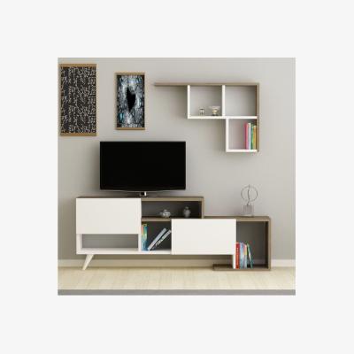 The Range Hadise Entertainment Unit White Walnut - White & Walnut