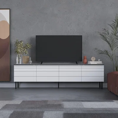 The Range Arya Modern TV Stand Multimedia Centre TV Unit With Storage Cabinet - White