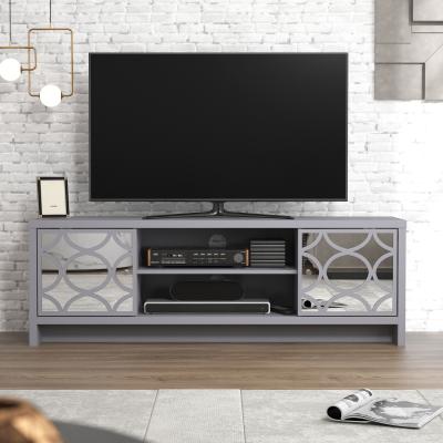 The Range Arianna 2 door TV Unit cool grey  - Cool Grey