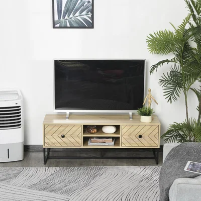 The Range Arrowed Home TV Stand Media Organiser with 2 Drawers Shelf