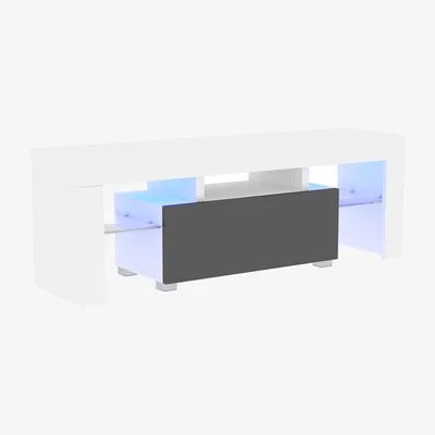 The Range Luna 1 Drawer LED TV Unit - White / Black