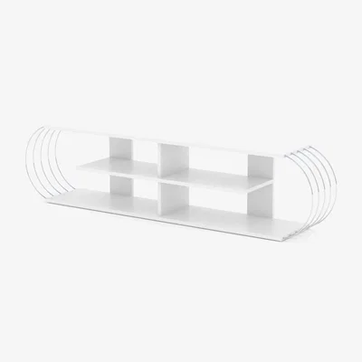 The Range Case TV Stand White Chrome - White