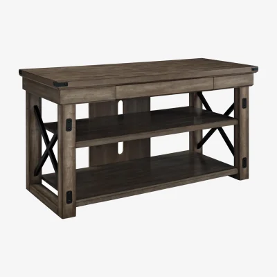 The Range WILDWOOD WOOD VENEER TV STAND 50 RUSTIC GREY - Grey