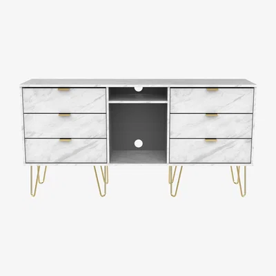 The Range Hong Kong 6 Drawer TV Unit - Marble