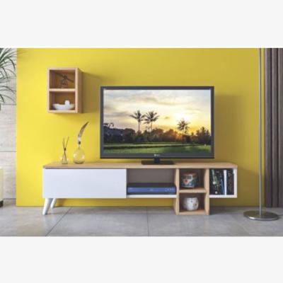 The Range Julyet TV Unit Stand, White and Oak - White, Oak