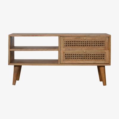 The Range Rattan Media Unit - Orange
