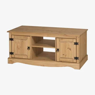 The Range Corona 2 Door Flat Screen Media TV Unit - Antique Wax