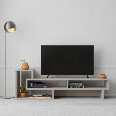 The Range Tetra Modern TV Stand - Mocha Grey
