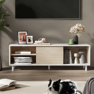 The Range 140cm Stand for up to 60 Inch TV for Living Room - White