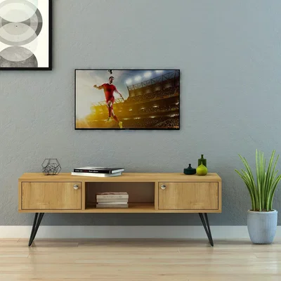 The Range Sapphire Modern - TV Stand with Shelf - Oak