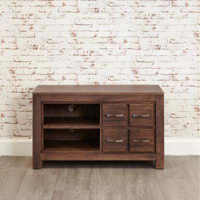 The Range Mayan Walnut Four Drawer Television Cabinet - walnut