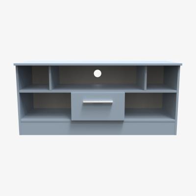 The Range Contrast 1 Drawer TV Media Unit - Denim Blue