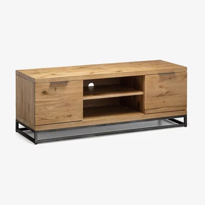 The Range Brooklyn Tv Unit - Oak/Metal