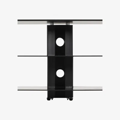 The Range Bromley TV Stand Black Glass - Black