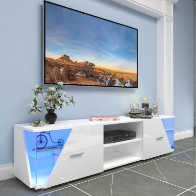 The Range Modern TV Unit with LED light Entertainment Unit Cupboard - White