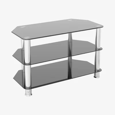 The Range Glass TV Stand 80cm - Black