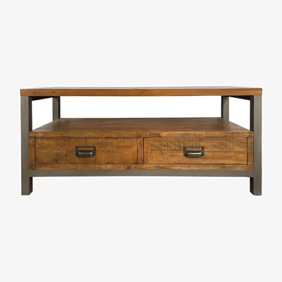 The Range The Draftsman Collection 2 Drawers and Shelf Media Unit - Brown