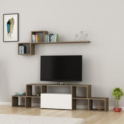 The Range Kubra TV Unit Walnut White - Walnut