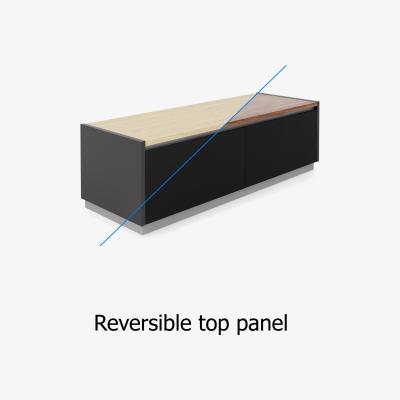 The Range Alphason Horizon Reversible 1200mm TV Stand  - Black/light Oak/walnut