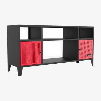 The Range Mesh-Tek Media TV Unit with Storage - Black
