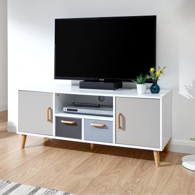 The Range Delta Large TV Unit - White/Grey Multi