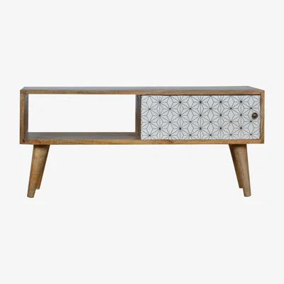 The Range Mango Wood Prima Sliding Door Media Unit - White