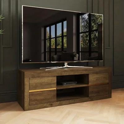 The Range Astley 4 Drawer TV Unit - Knotty Oak