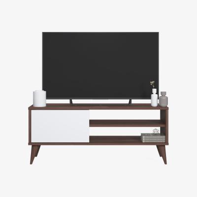 The Range Vere TV Stand with 1 Door and Open Shelves - Ruumstore - Victoria Walnut