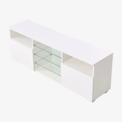 The Range Modern RGB LED TV Unit with Storage - White