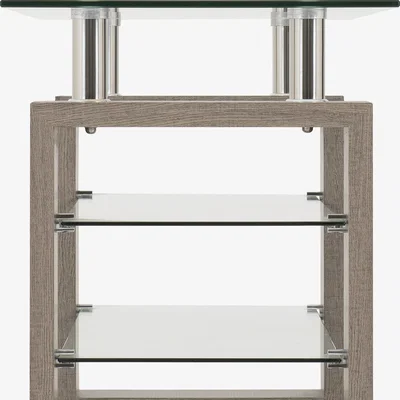 The Range Milan TV Unit - Charcoal Glass - Charcoal