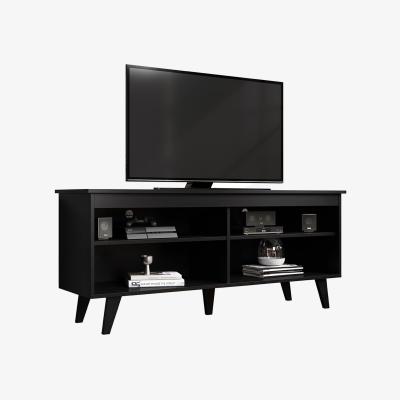 The Range TV Stand Cabinet Unit with 4 shelves for TVs up to 55 Inches - Black