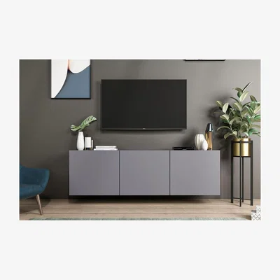 The Range White TV Unit Anthracite - Anthracite