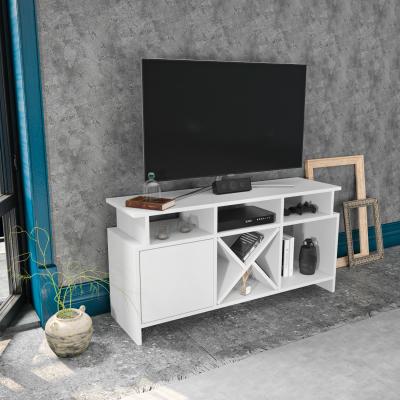 The Range Auburn 120 cm Wide TV Unit and Media Console with Shelves - Anthracite