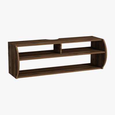 The Range Berter Floating TV Stand with Shelves - Light Walnut