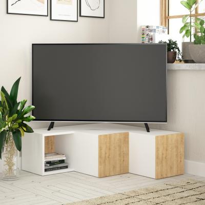 The Range Compact TV Stand - White - Oak