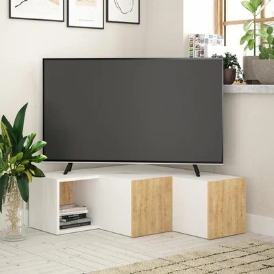 The Range Compact TV Stand - White - Oak