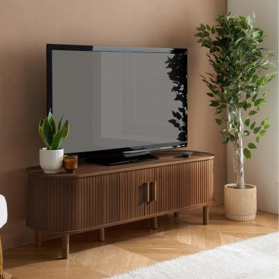 The Range Birlea Axel Fluted TV Unit Birlea Ribbed Curved - Walnut