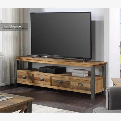The Range Urban Elegance - Reclaimed Extra Large Widescreen TV unit - Rustic Brown
