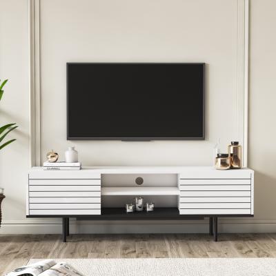 The Range Colessa TV Stand-Black Walnut Colour - White