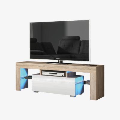 The Range TV Unit 130cm - Oak  White - Colour: Oak Body & White Gloss Doors