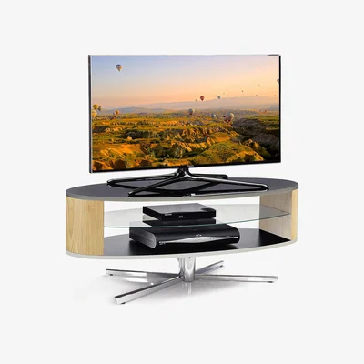 The Range Orbit TV Cabinet with Elliptic Sides - Black Oak