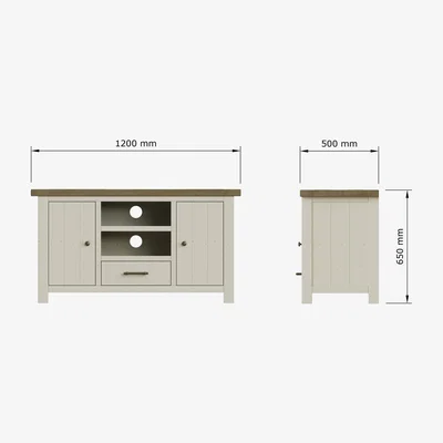The Range Solid Reclaimed Pine Storage TV Unit - Driftwood