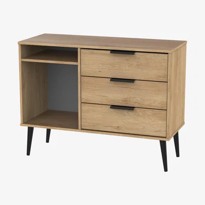 The Range Hong Kong 3 Drawer TV Unit - Nebraska Oak