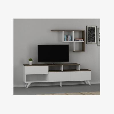 The Range Hazan TV Unit White Walnut - White & Walnut