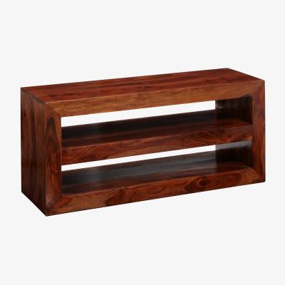 The Range Chunky Style Solid Acacia Wood Two Shelves Open TV Media Unit - Brown
