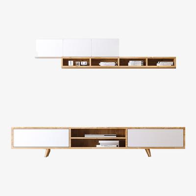 The Range ELSA  TV Cabinet With Shelving Unit, Oak-White - White