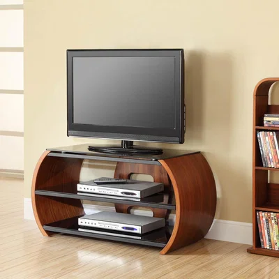 The Range Curve Round TV Stand  - Walnut