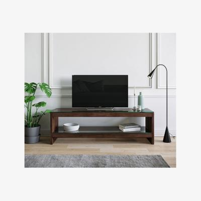 The Range Pisagor Solid Wood and Tempered Glass TV Unit Tv300 Transparent Walnut - Transparent & Walnut