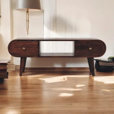The Range California Walnut Circular TV Unit